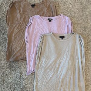 Express Women's Tops - Tan, Pink, Gray